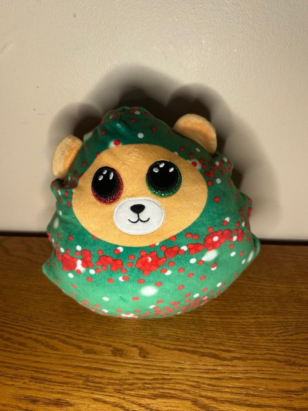 ty EVERETT Christmas Tree Bear Squishy Beanie Missing Tag